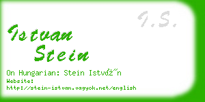 istvan stein business card